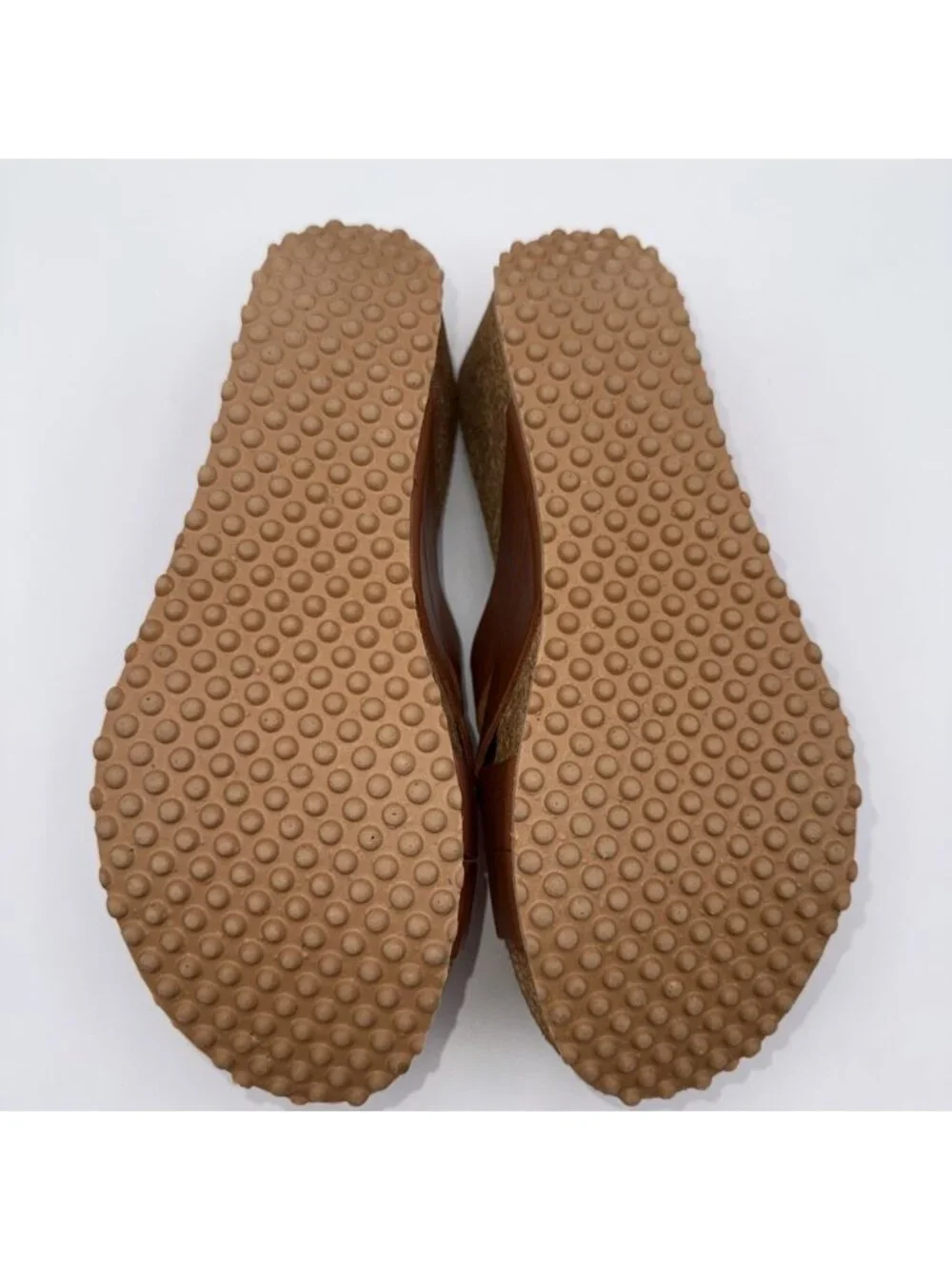 Anna Fidenza Brown Leather Crisscross Wedge Slide Sandals Italy Sz 38/US 7.5-8